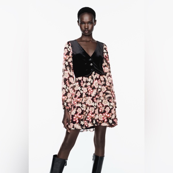 ZARA ~ COMBINATION VEST DRESS - Picture 4 of 14